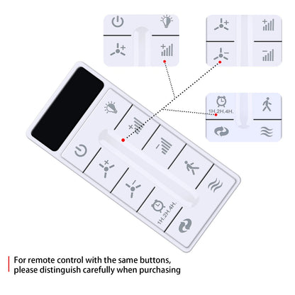 Remote Control For Wisful 56" Indoor Wood Ceiling Fan with Light HZY-SM21004