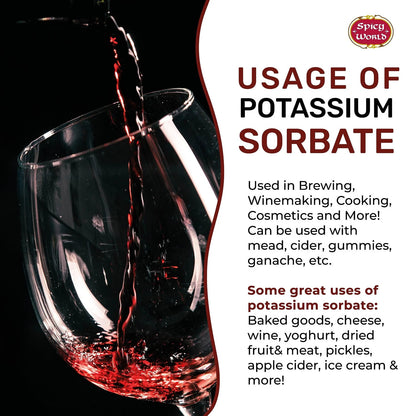 Spicy World Potassium Sorbate 14 Oz - Food Grade - Great 1 Count (Pack of 1)