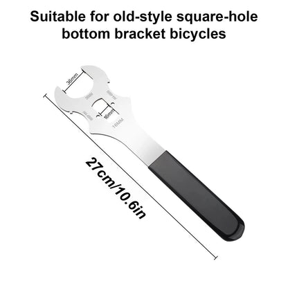 4-in-1 Bicycle Wrench for Square Taper Bottom Bracket 36 44 48mm and 16mm Nut