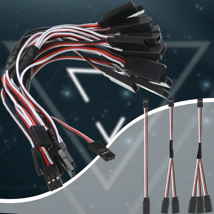 9 Pieces Y Connector 3 Pin Plug Splitters Servo Extension Male to Female...