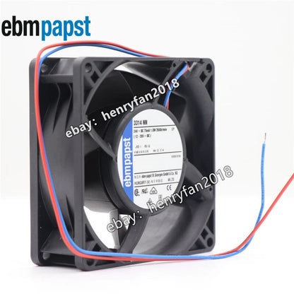 Ebmpapst 3314NN Axial Fan 24VDC 1.8W 75mA 2650RPM 90*90*32MM 2-wires Cooling Fan