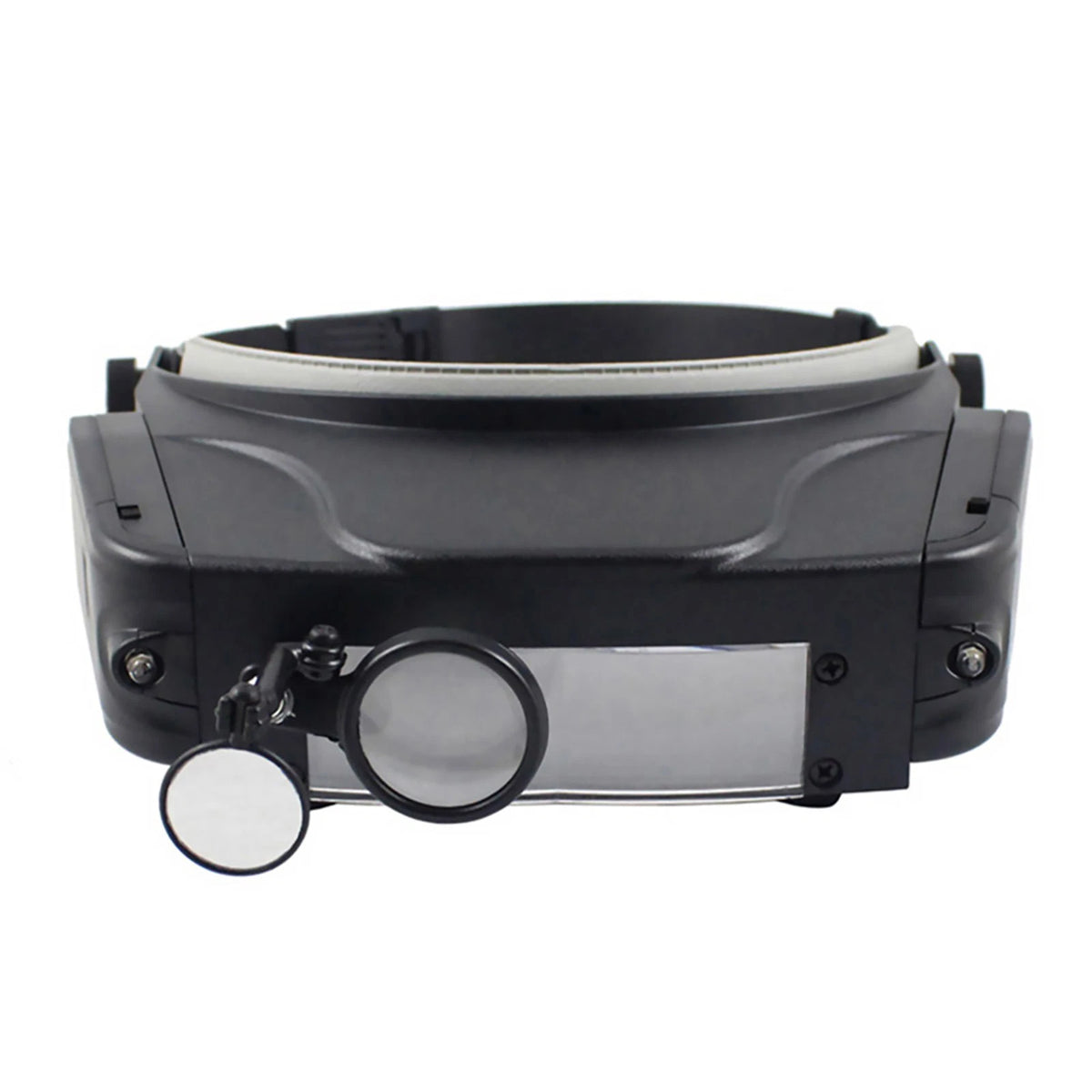 1.5X 3X 9.5X 11X LED Jeweler Head Magnifier Illuminated Visor Glasses 3 Lens