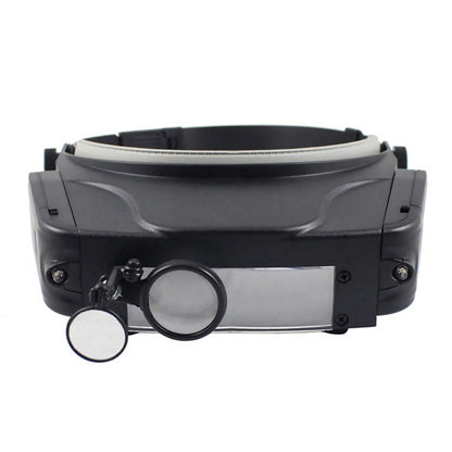 1.5X 3X 9.5X 11X LED Jeweler Head Magnifier Illuminated Visor Glasses 3 Lens