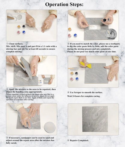 Tub, Tile and Shower Repair Kit (Color Match), Hupeyna SD633, More Color