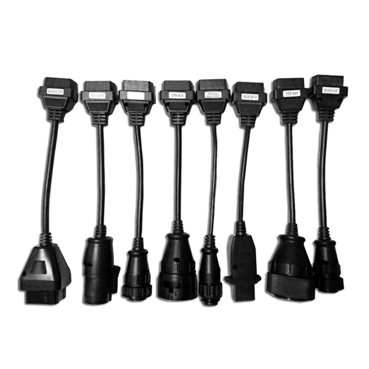 8 Pcs OBD2 OBDII Full Set Diagnostic Tool Adapter Truck Cables For CDP B9 C