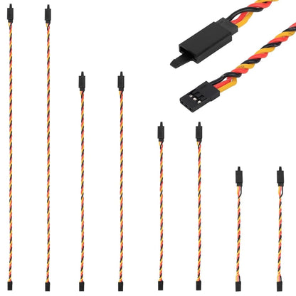 Crazepony Twisted Servo Extension Cable w/Safety Clip - 20AWG 60 Mixed Size