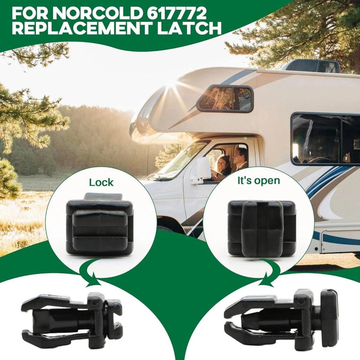 For Norcold RV Fridge Vent Door Clips Replacement 4 Pack 617772 Plastic Latch