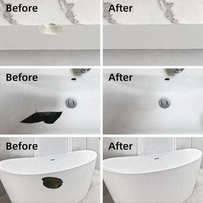 Tub and Shower Repair Kit White, Fiberglass Porcelain White