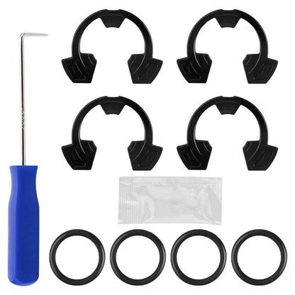 1" Water Softener Clips Kit 7337589 and O-Ring (7170262, 7083106, Black