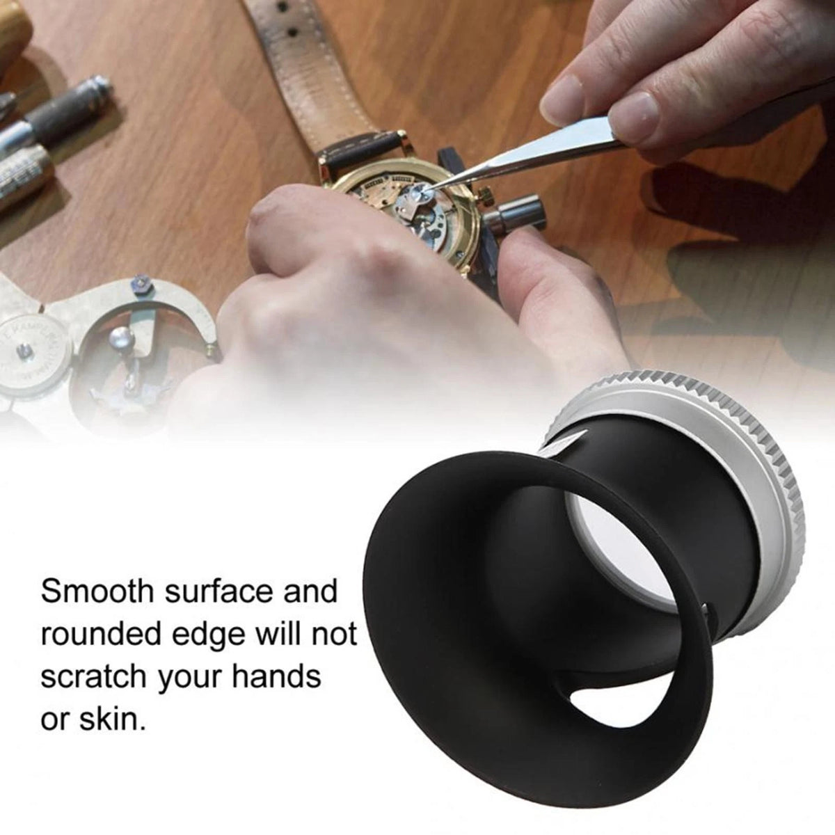 1Pc Watch Magnifier Glasses Loupe Jewel Watchmaker Repair Magnifying Tool 10X;