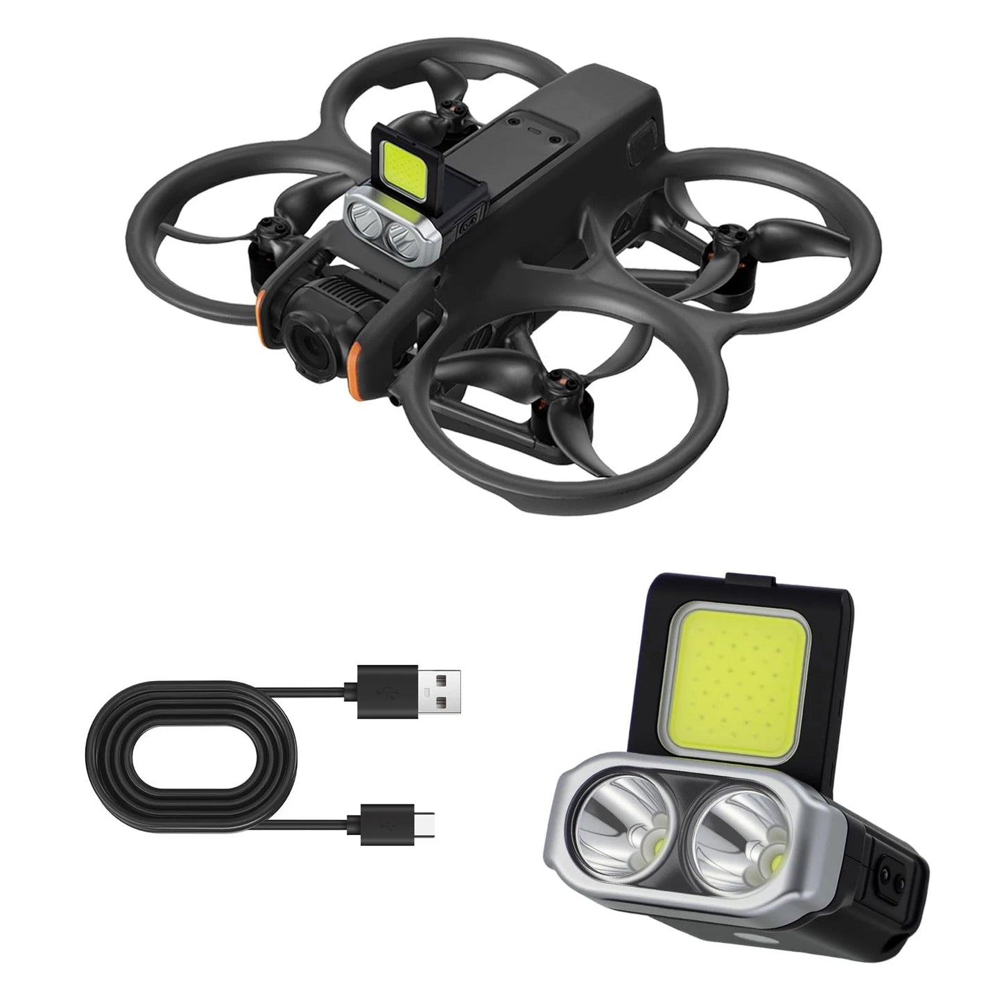 Searchlight for DJI Avata 2/Mavic/Mini, Anti-Collision Small, Kit