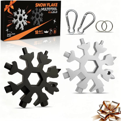 Snowflake Multi Tool 2 Pack - Stainless Steel 18 in 1 Multitool with Silver