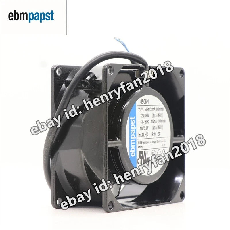 Ebmpapst 8506N Axial Fan 115V 12/11W 80*80*38mm 135/115mA All-metal Cooling Fan