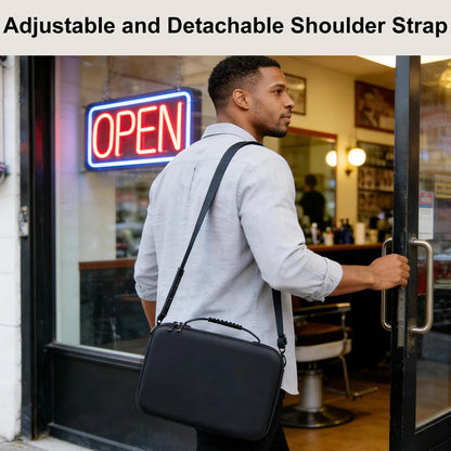 Neehows Barber Bag Hard Travel Case for Hair Clippers Large, Black