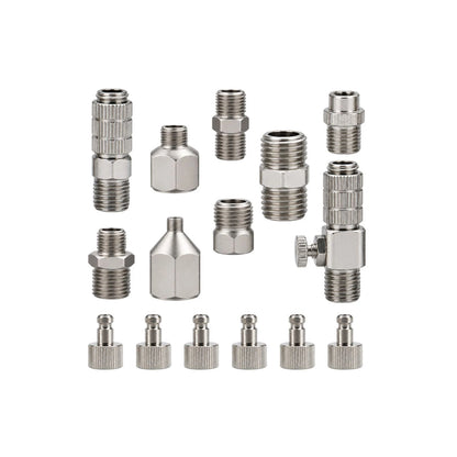 15X Professional Airbrush Adapter Kit For Air Compressor Rustproof Connector Set