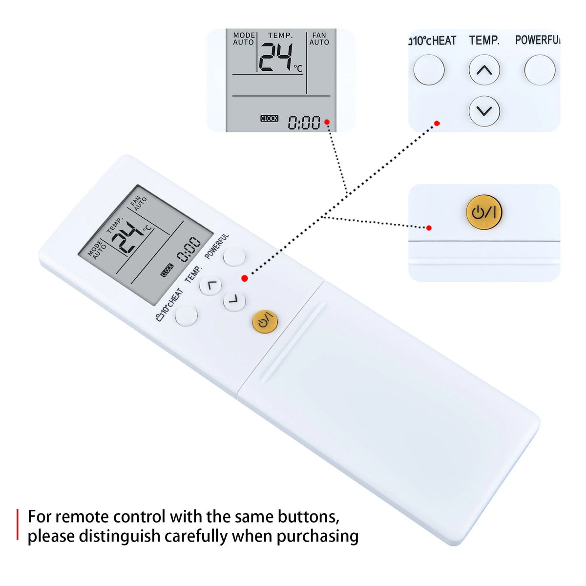 AR-REB1E Remote Control For FUJITSU Air Conditioner AR-RED1U AR-REF1U