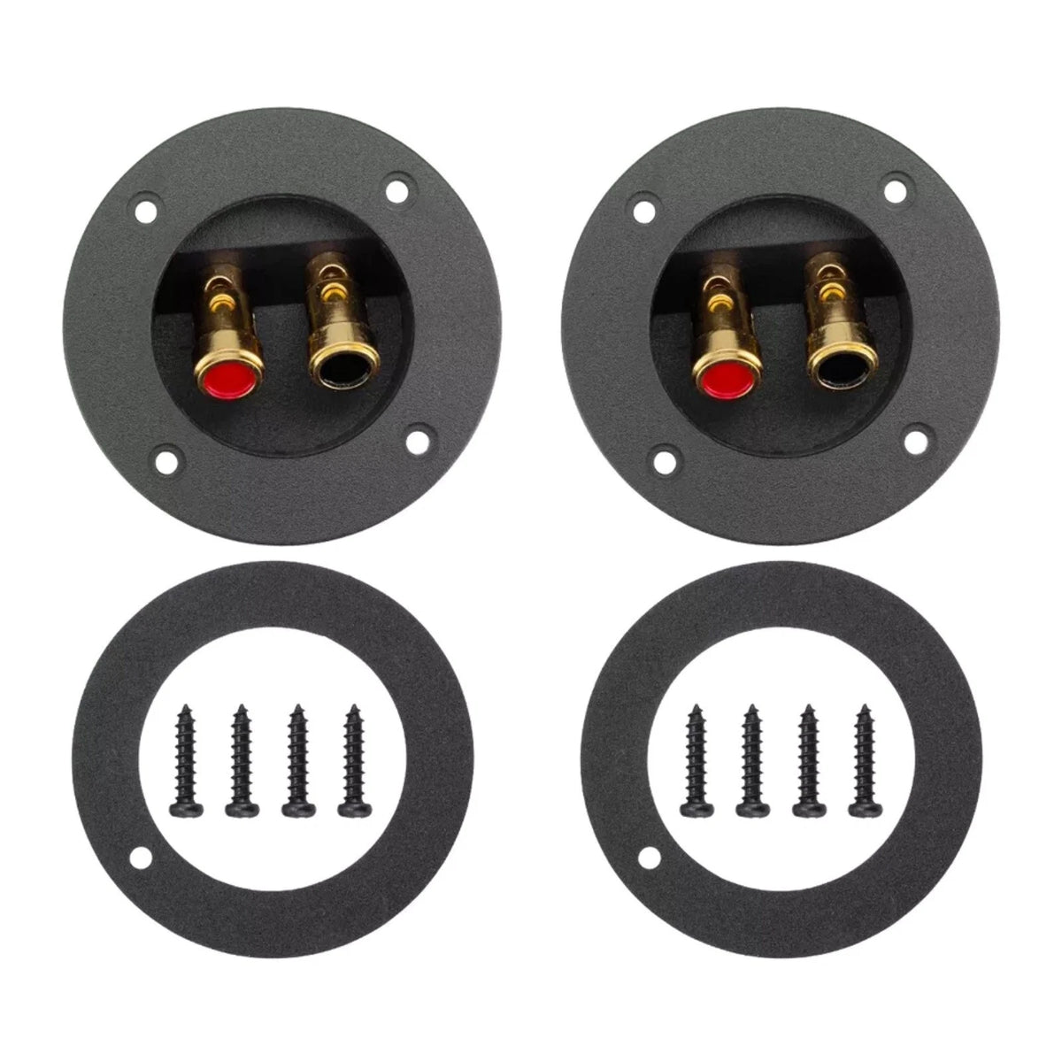 2-Way Speaker Box Terminal Cup Round Spring Loaded Connector for Subwoofer