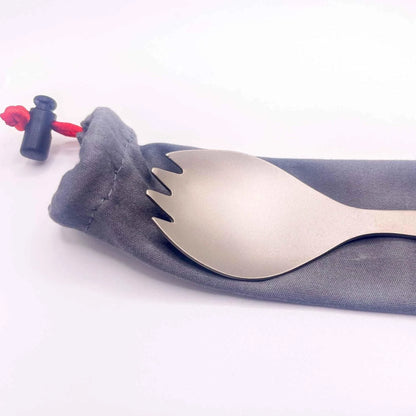 Ultra-Light Titanium Spork for Backpacking & Camping Gray/Silver