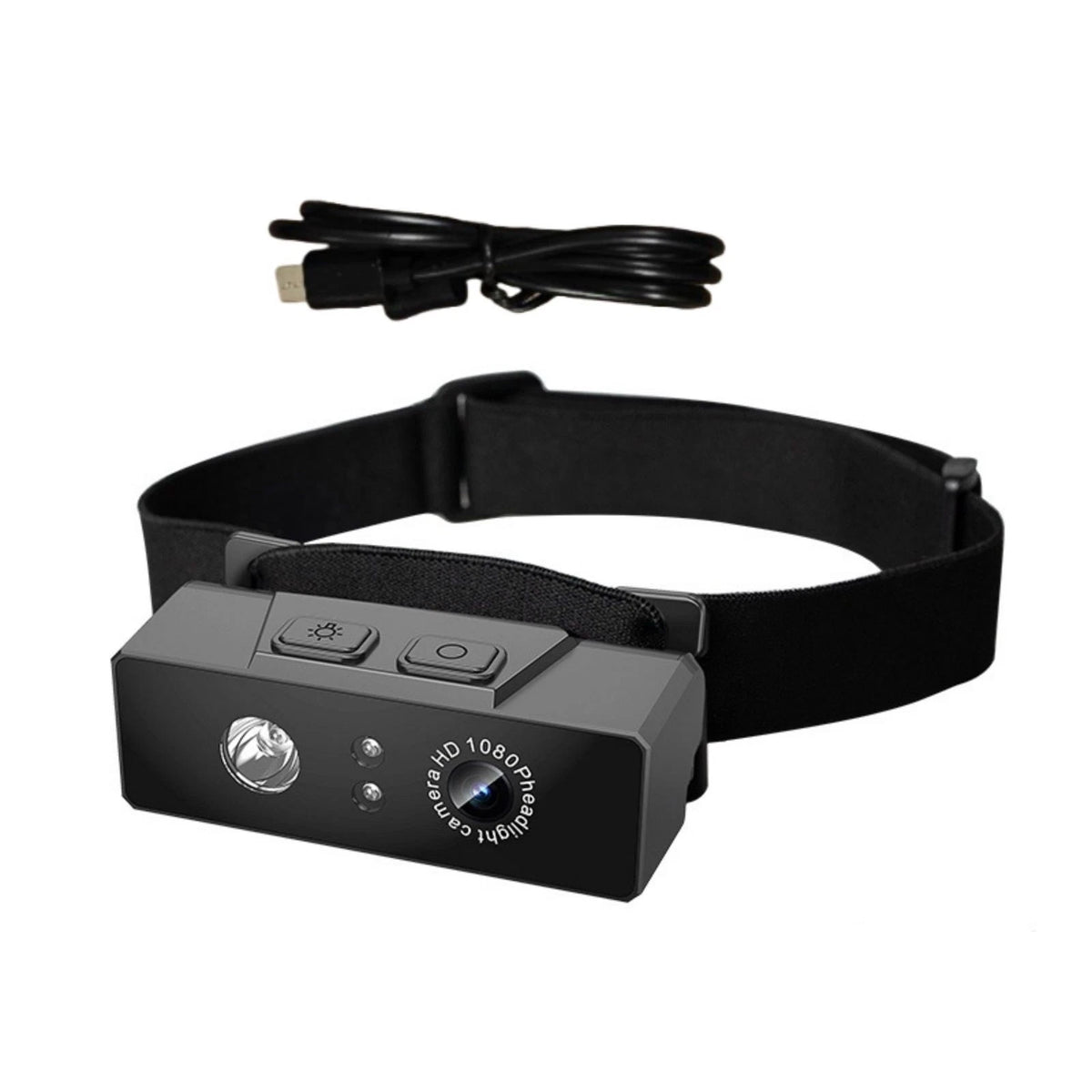 2 in 1 Head-mounted Sport Camera 1080P HD Camcorder Night Vision w/ LED Light
