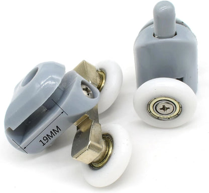 8 Pcs Top/Bottom Shower Door Rollers/Runners/Pulleys/Wheels Bathroom Gray