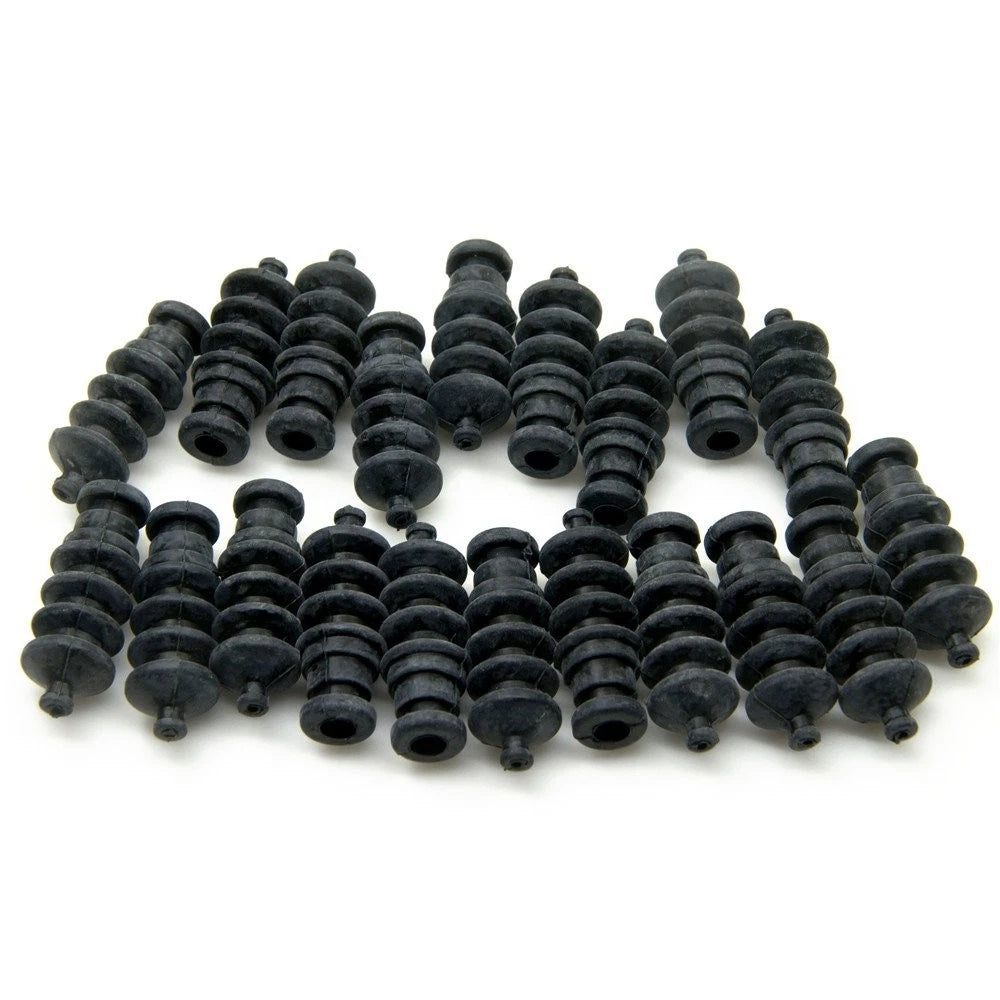 QUE-T 10Pcs Waterproof Push Rod Rubber Seal Bellow 37mm for RC Small, Black