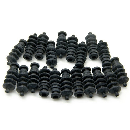 QUE-T 10Pcs Waterproof Push Rod Rubber Seal Bellow 37mm for RC Small, Black