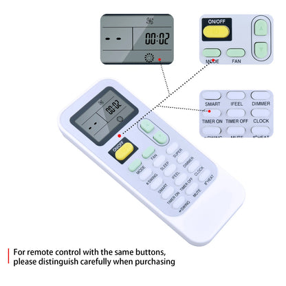 Wireless Remote Control For Air-Con Mini Split Air Conditioners /Celsius