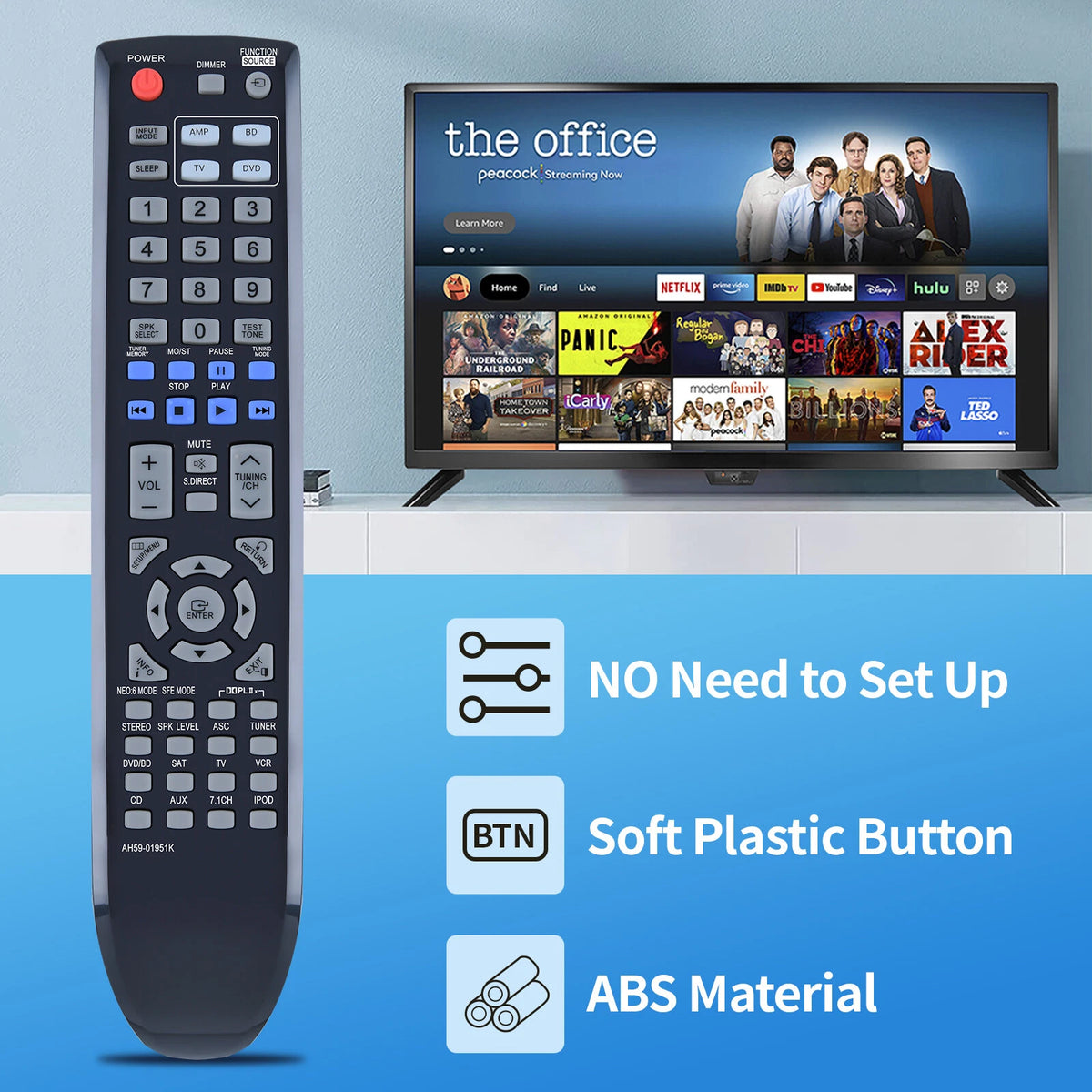 AH59-01951K Remote Control For Samsung AV Receiver System HT-AS730 HT-AS730S