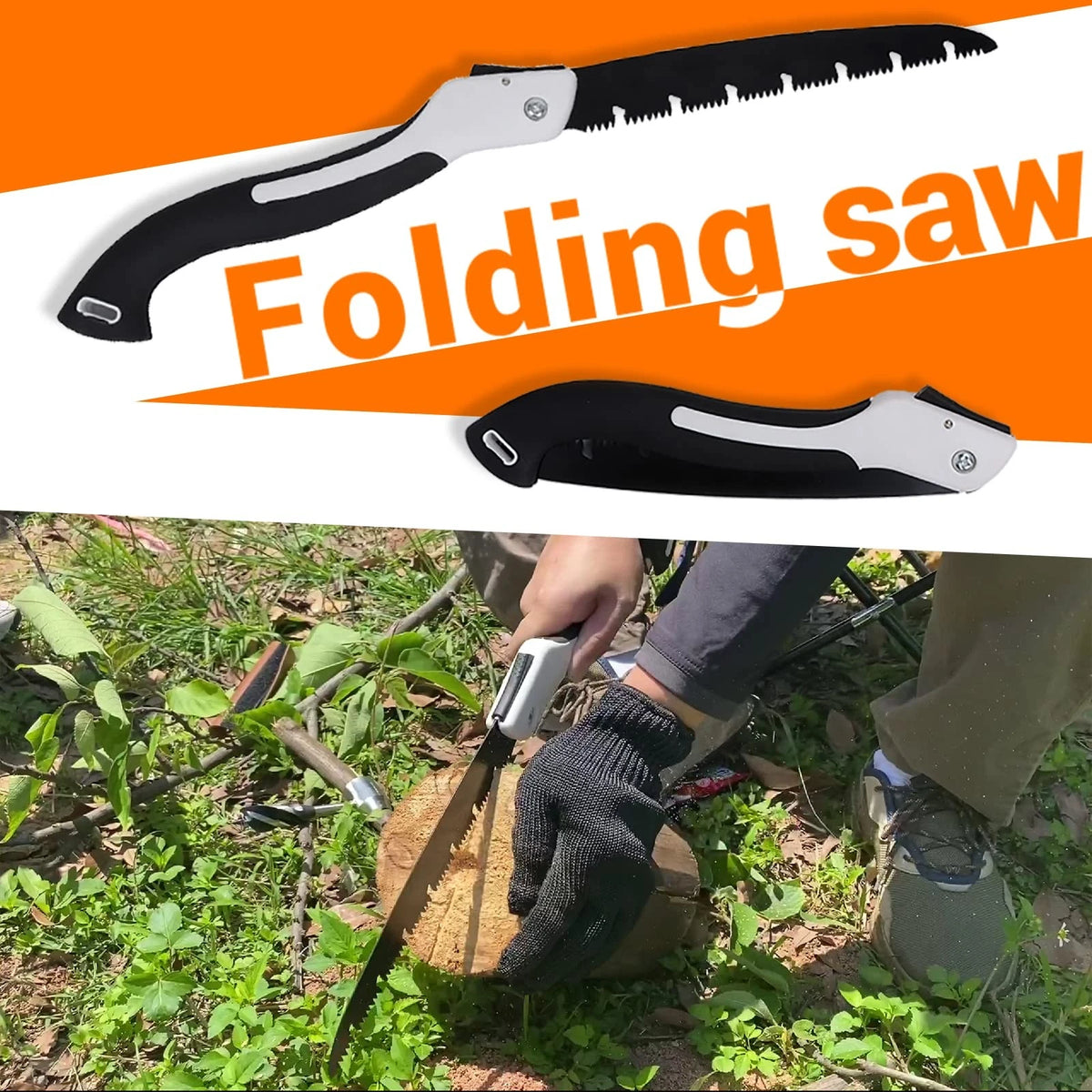 Bushcraft Gear Hand Auger Drill,Survival Tools with Folding Saw Making 1“Dia