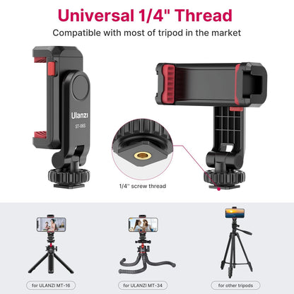 Phone Tripod Mount Holder for iPhone - ULANZI ST-06S Camera 10*8*6cm,