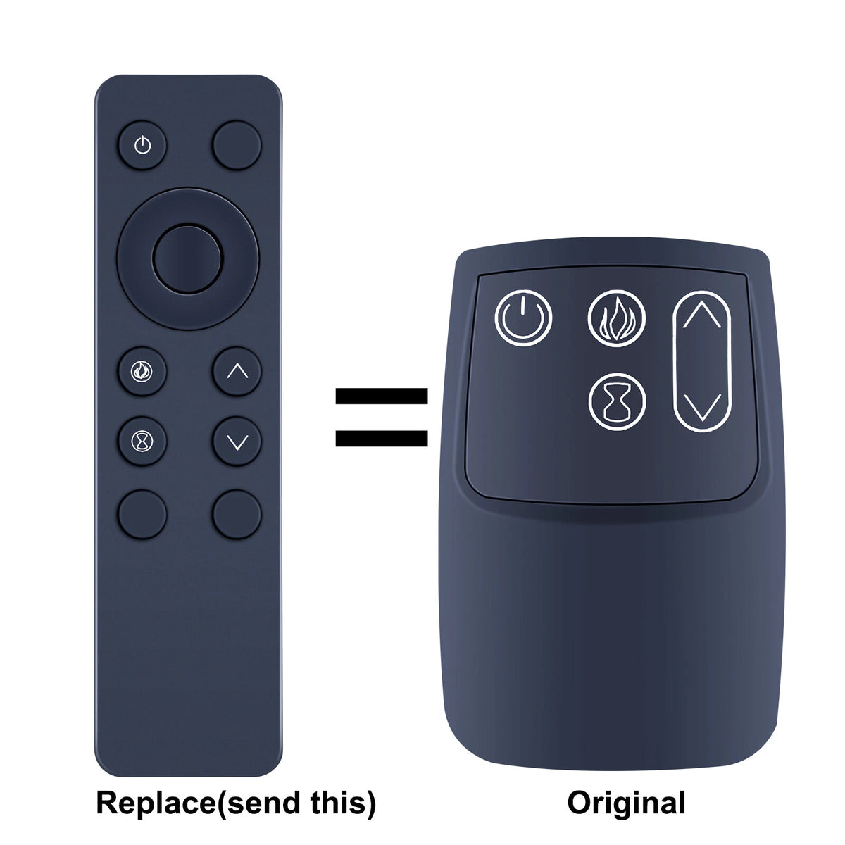 Remote Control For Twin Star Classic Flame Electric Fireplace Heater 26II332FSL