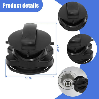 Garbage Disposal Stopper 75257 Magnetic Stopper, for Insin-kerator Black