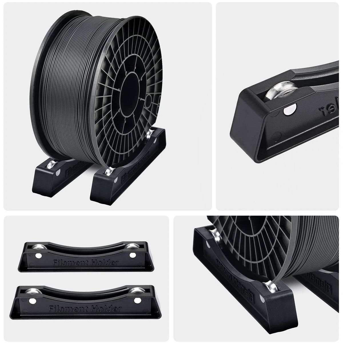 Weewooday 3D Printer Filament Spool Holder Fits Large, Black