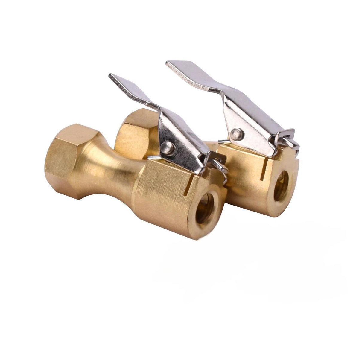 2PCS Open Flow Straight Lock-On Air Chuck with Clip for Tire Inflator Car Tool