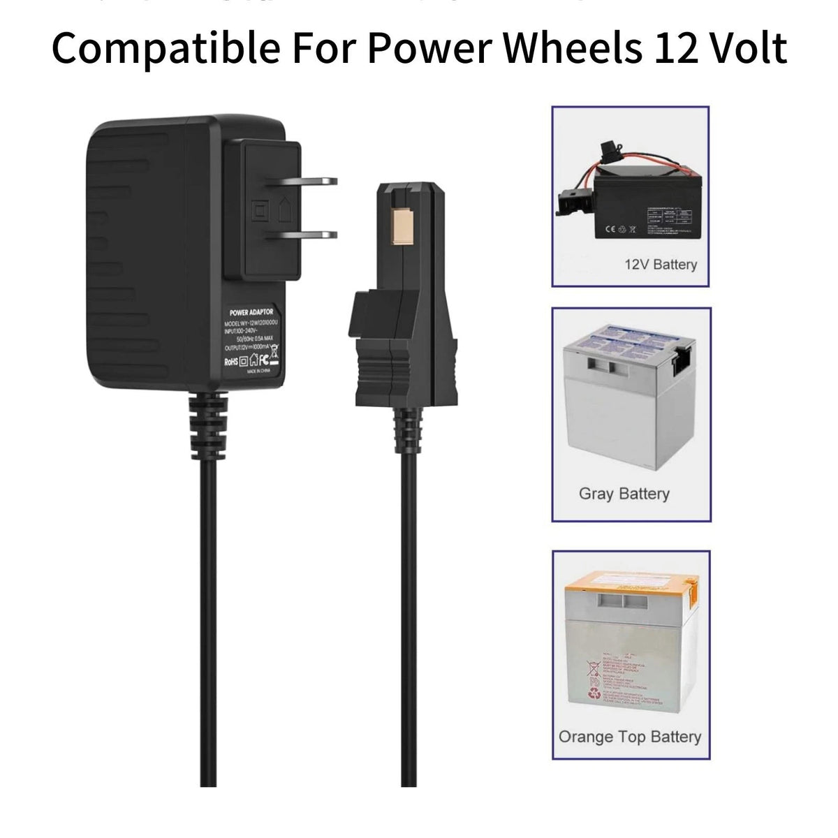 00801-1869 50/60HZ Replacement Battery Charger For Fisher Price Power Wheels