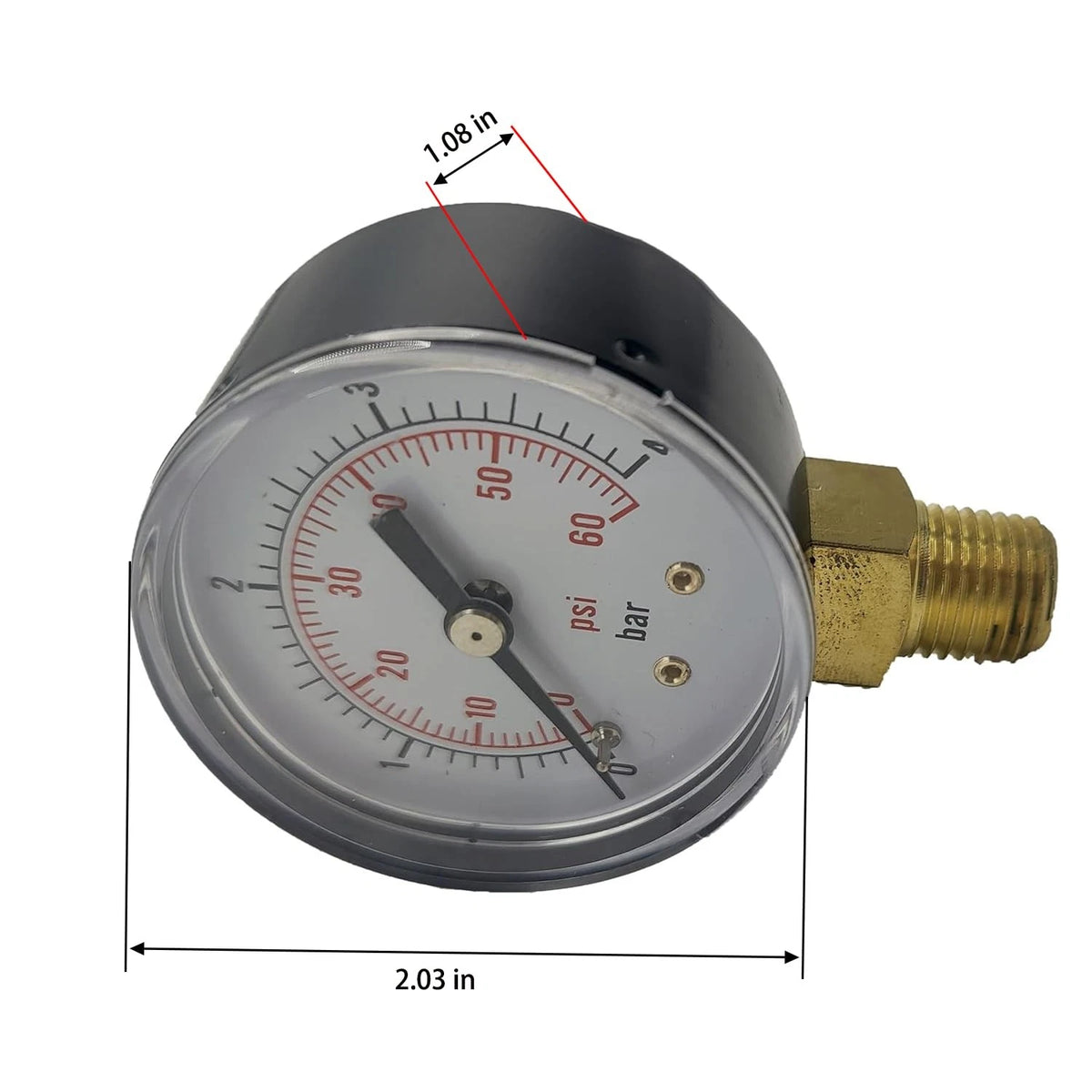 ECX270861 Boxed Water Pressure Gauge Replacement Spa 0-60PSI for Select...