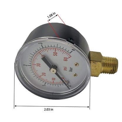 ECX270861 Boxed Water Pressure Gauge Replacement Spa 0-60PSI for Select...