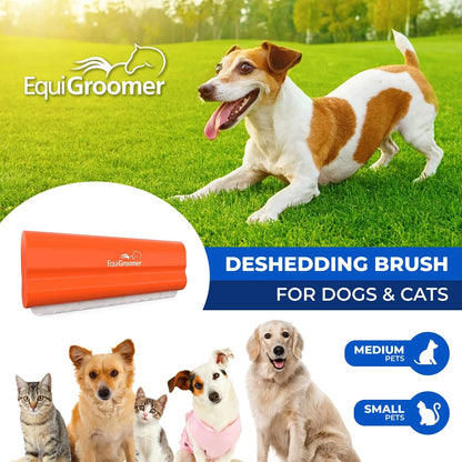 EasyGroomer Deshedding Brush for Dogs & Cats – Undercoat 5 Inch, Orange