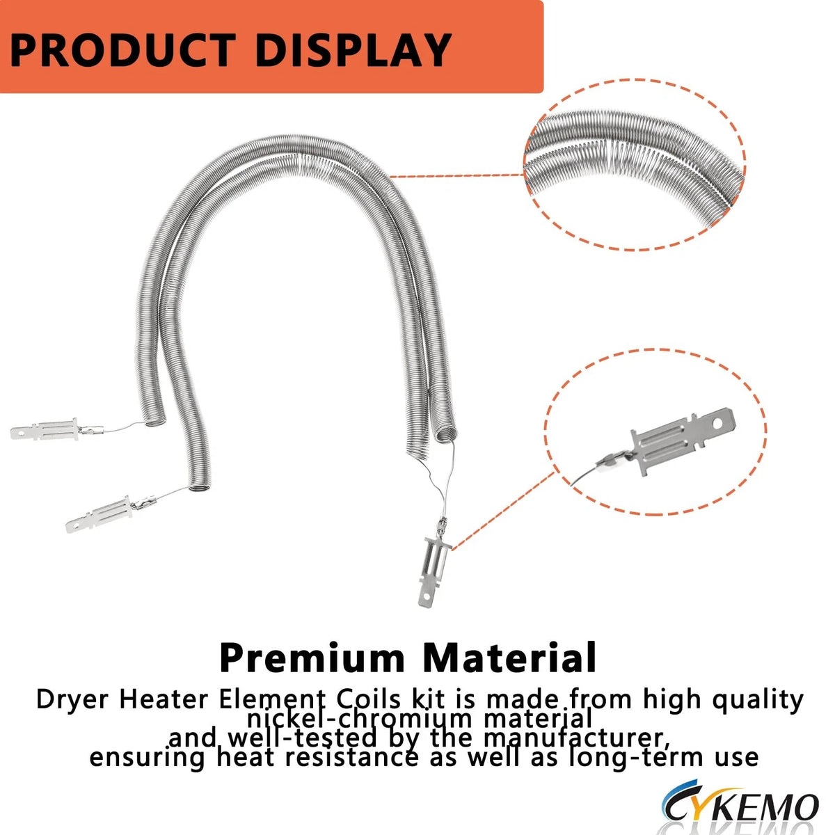 Upgraded Dryer Heating Element Coils Kit WE11X10007 WE11M23 with 6 Ceramics...