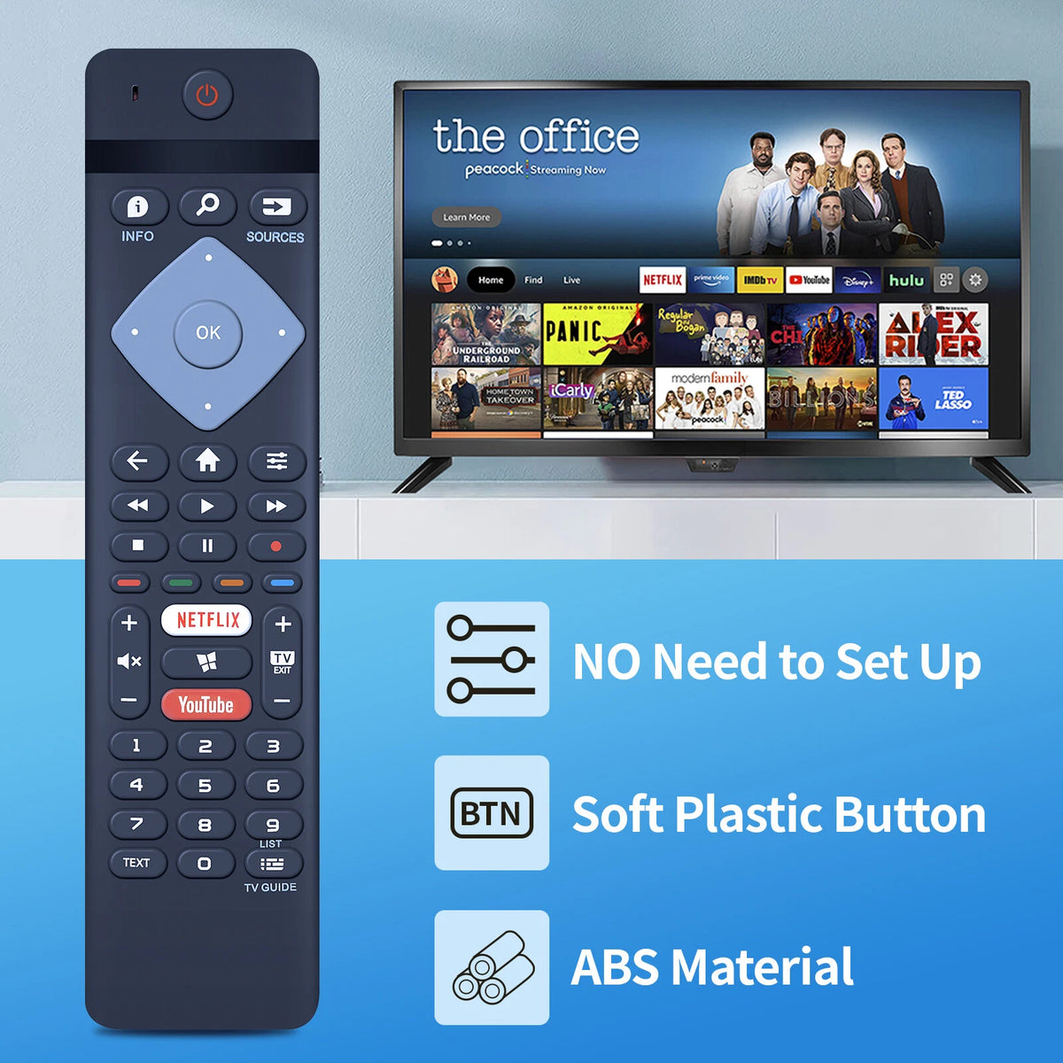 Remote Control For Philips TV BRC0884305/01 BRC0884303/01 398GR10BEPHN0032BC