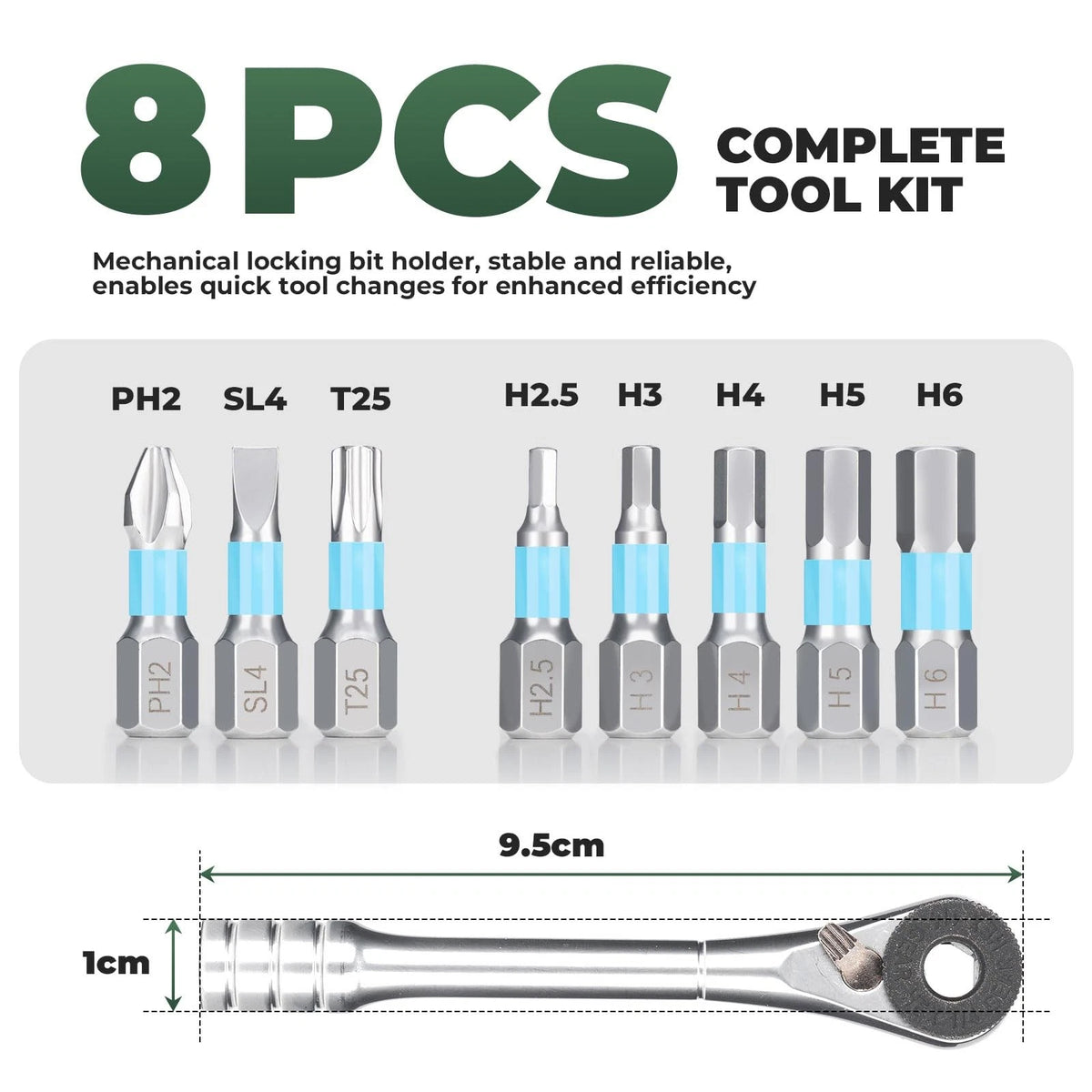 ROCKBROS Bike Repair Tool Kit Set,Portable Reversible Ratchet Set,Multi...