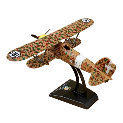 Version 11cm Diecast Alloy 1/72 Scale WWII Italian FIAT CR.42 Falco Model