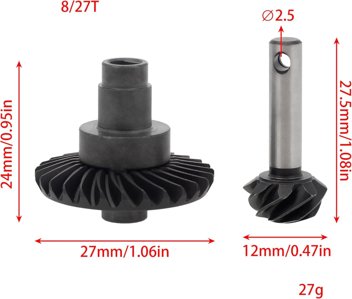 MEUS RACING Overdrive Diff Gears 8T-27T for Axial SCX10 II III SCX10...