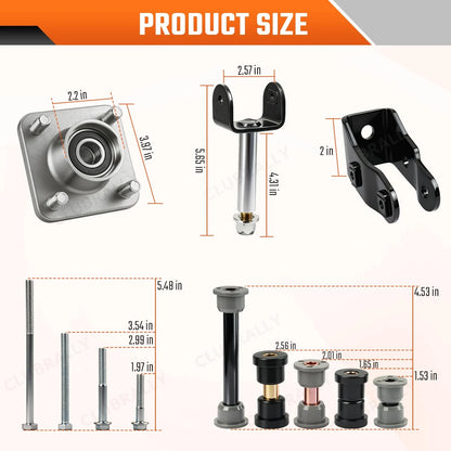 CLUBRALLY Club Car Precedent Black-Club Front End Repair Kit