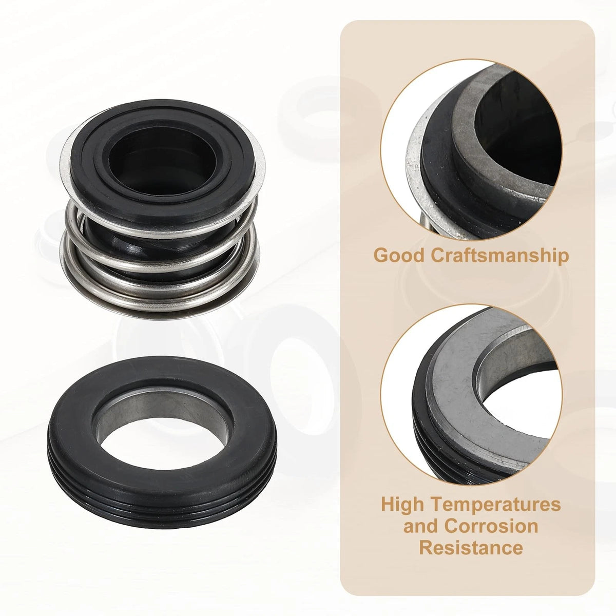 PATIKIL Mechanical Seal Kit, 2 Pcs 18mm Gas Water Pumps Replace 18mm, Silver