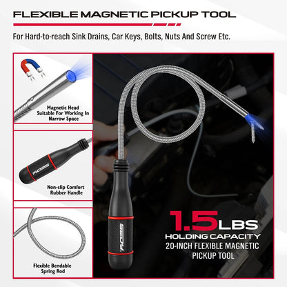 4 Pack Telescoping Magnetic Pickup Tool with 3in 4in 6in Parts...