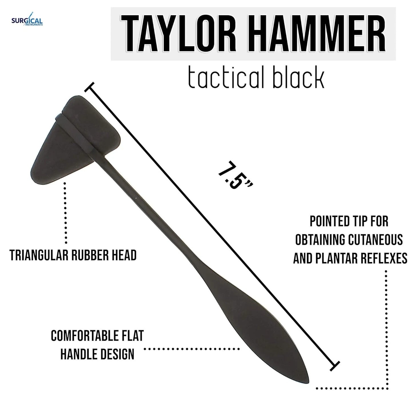 SURGICAL ONLINE Taylor Tomahawk Percussion Reflex Hammer for Black