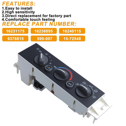 AC Heater Panel Climate Control Module Switch for Chevy GMC C1500 C2500...