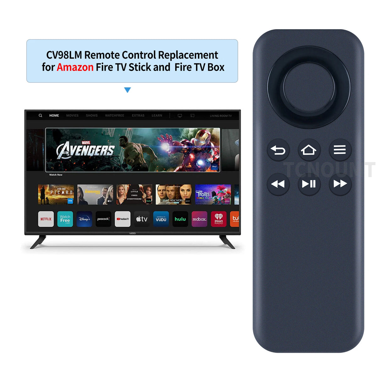 Remote Control CV98LM For Amazon Fire TV Stick and Amazon Fire TV Box