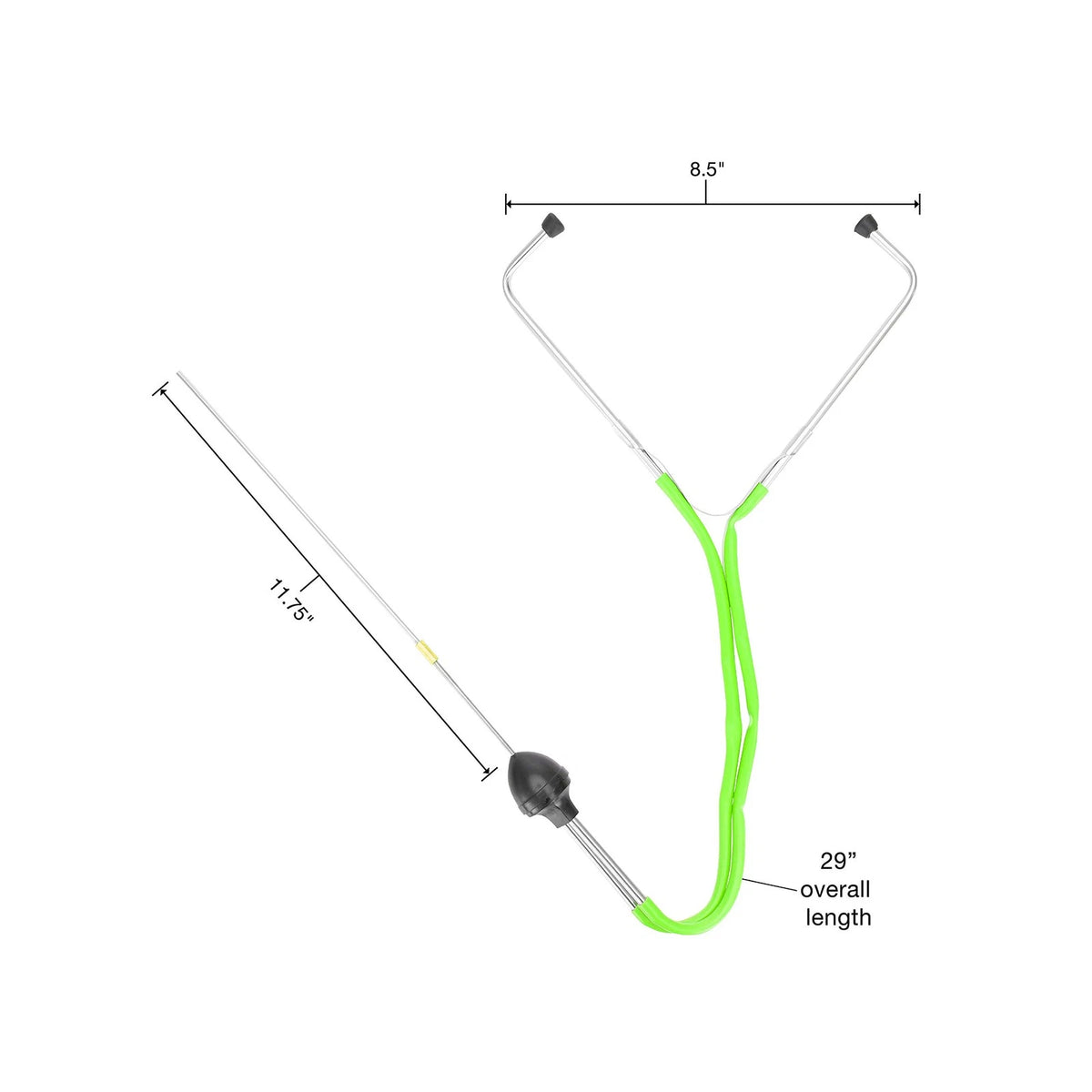 OEMTOOLS 25210 Mechanic's Stethoscope, Diagnose Engine Noise, One Size, Green